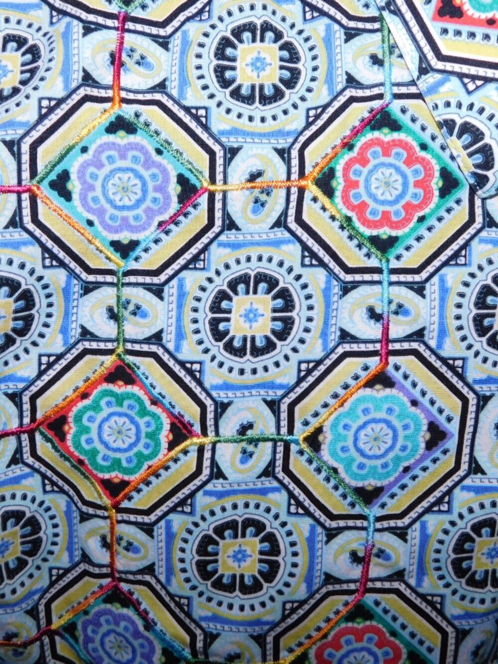 Robert Graham Inward Multicolor Geometric Short Sleeve Shirt Button Mens L - Picture 9 of 12